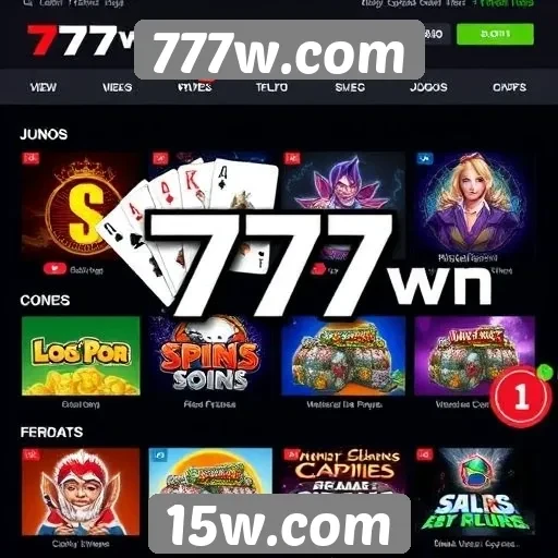 Variedade de jogos disponíveis no 777w.com